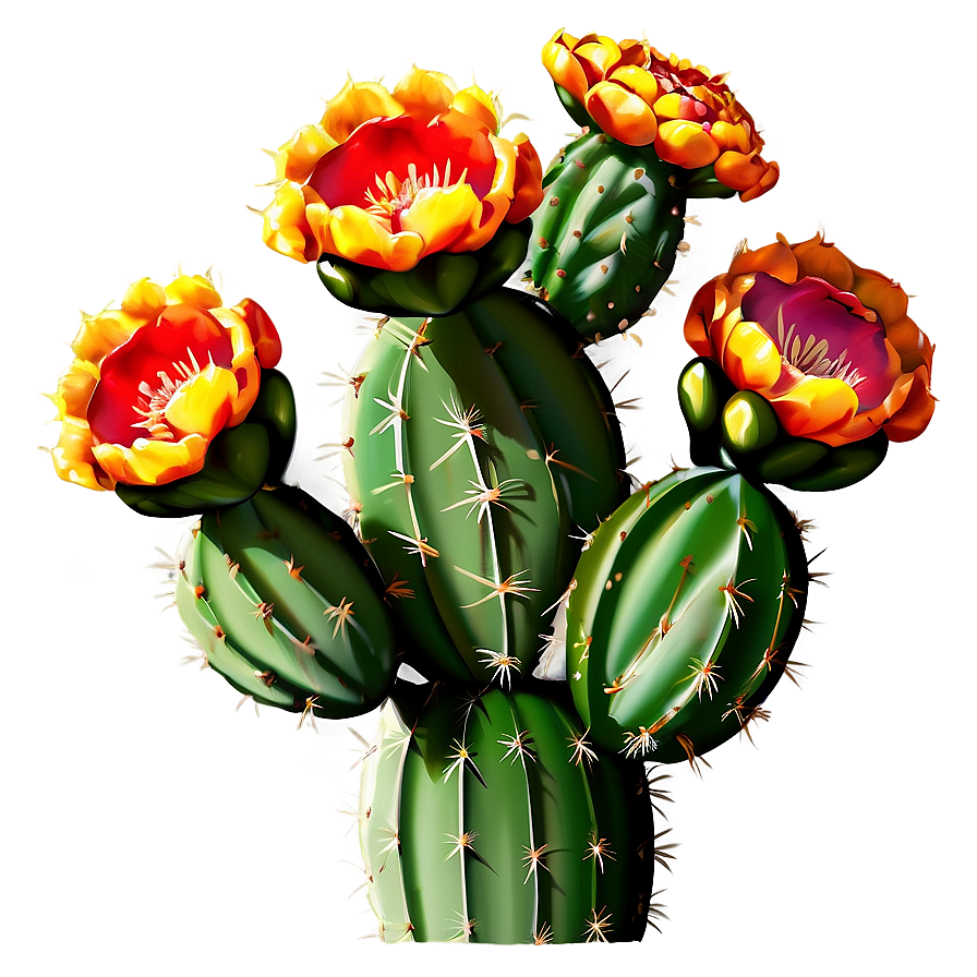 Blooming Mexican Cactus Flowers Png 06202024