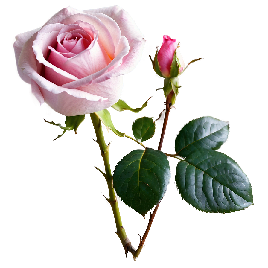 Blooming Pink Rose Png Pem15