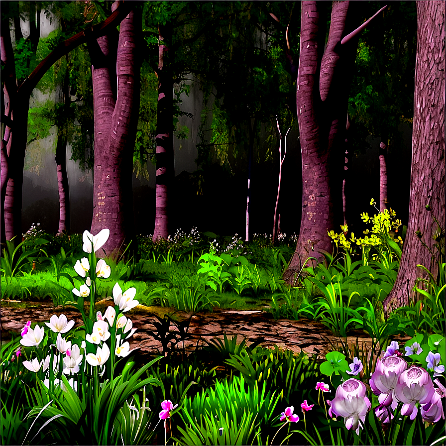 Blooming Spring Woods Png 7