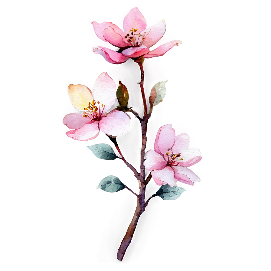 Blossom Watercolor Png Fil