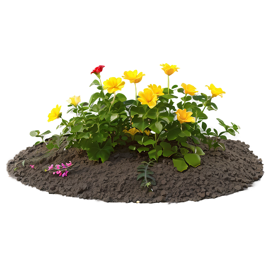 Blossoming Flower Bed Png Hdi44