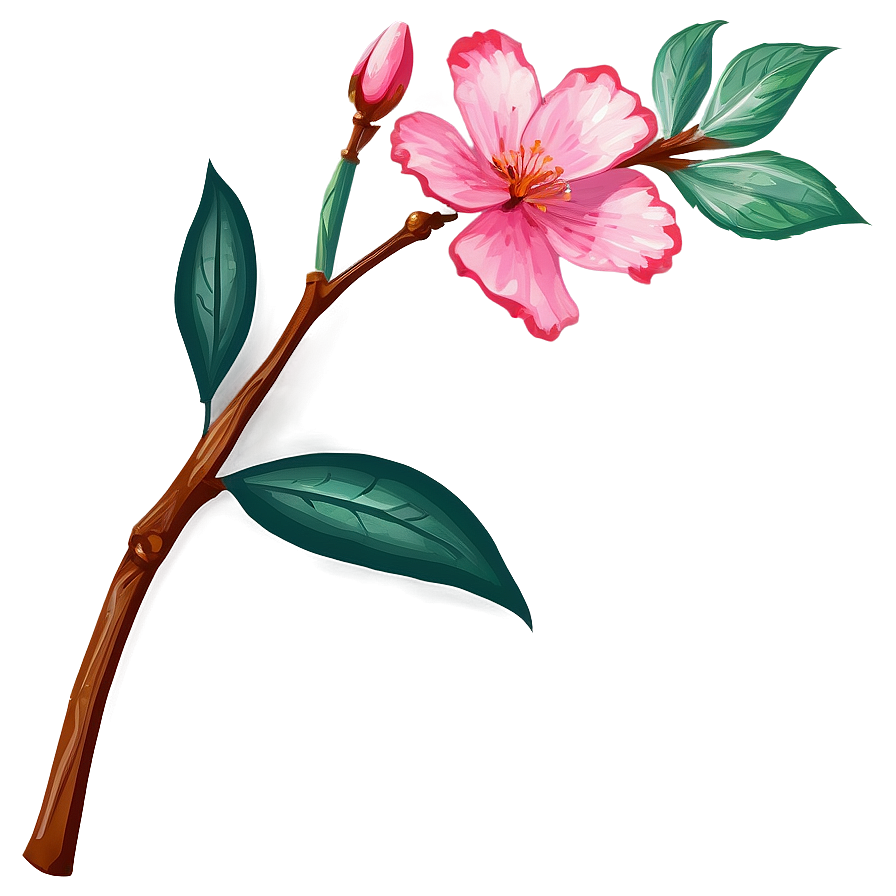 Blossoming Flower Stem Png Meh33