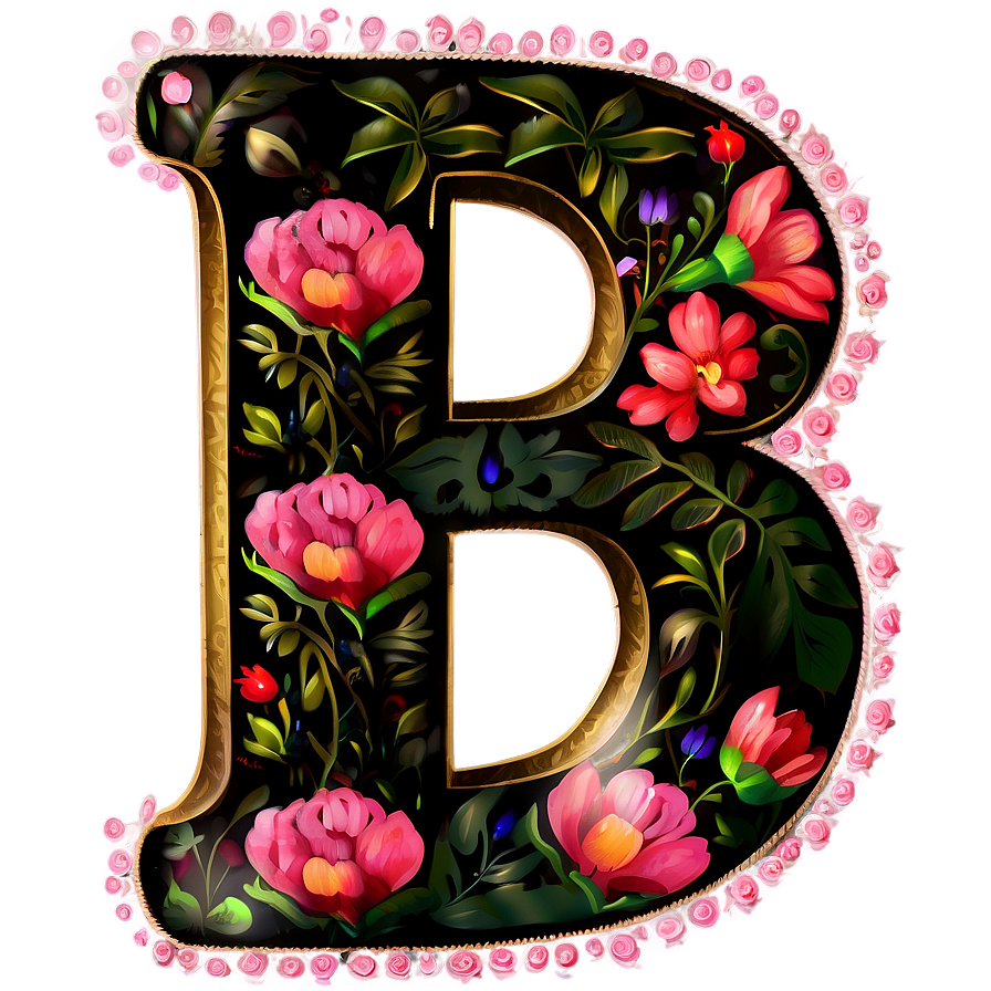 Blossoming Letter B Png 11