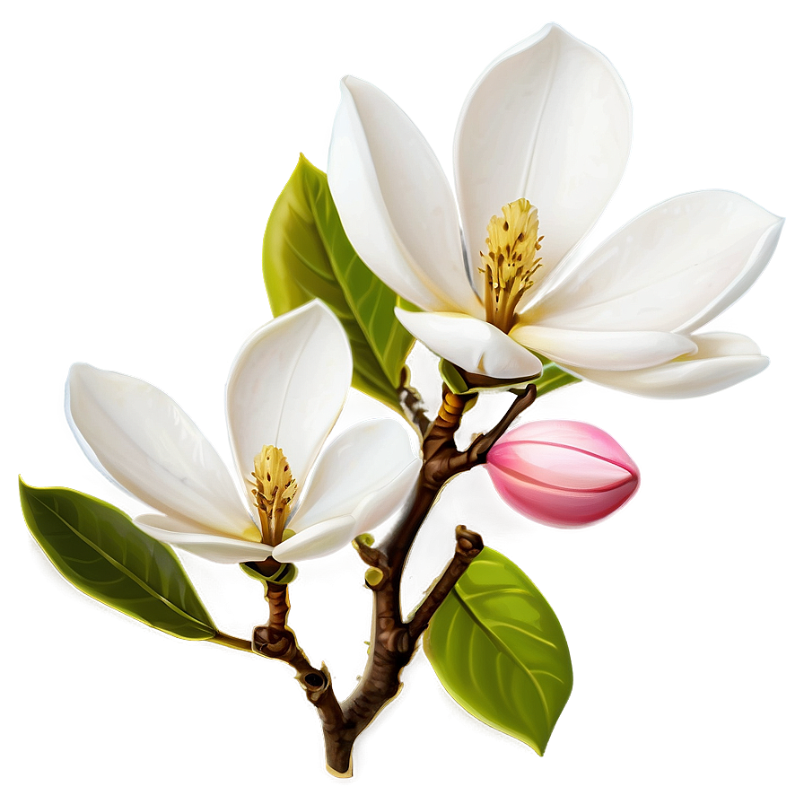 Blossoming Magnolia Flower Png Cpe82