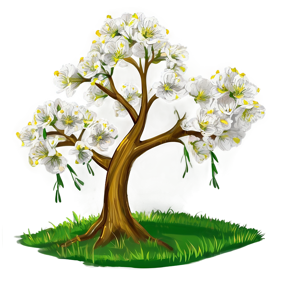 Blossoming Tree Sketch Png 06122024