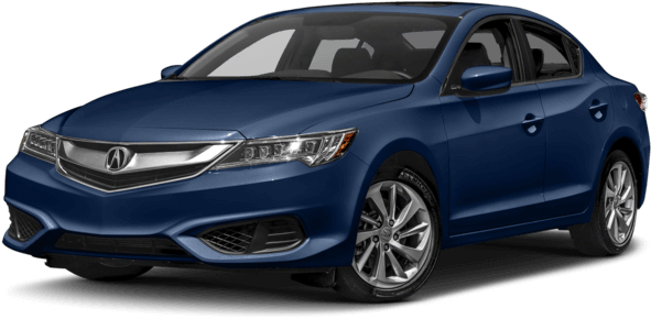 Blue Acura Sedan Profile View