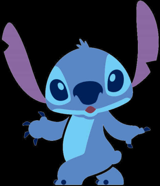 Blue Alien Cartoon Character Stitch