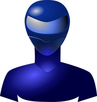 Blue Alien Visor Graphic