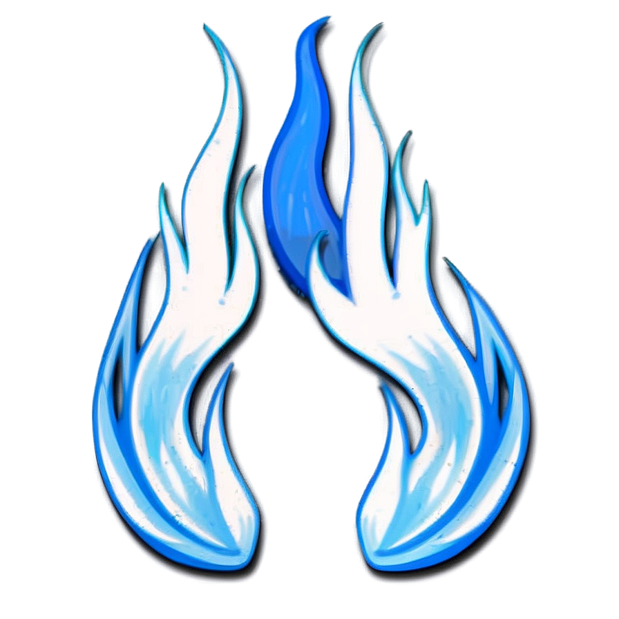 Blue And White Flames Png Rpl90