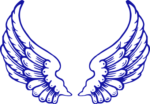 Blue Angel Wings Graphic