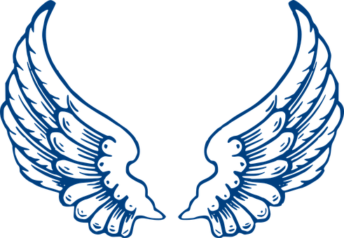 Blue Angel Wings Graphic