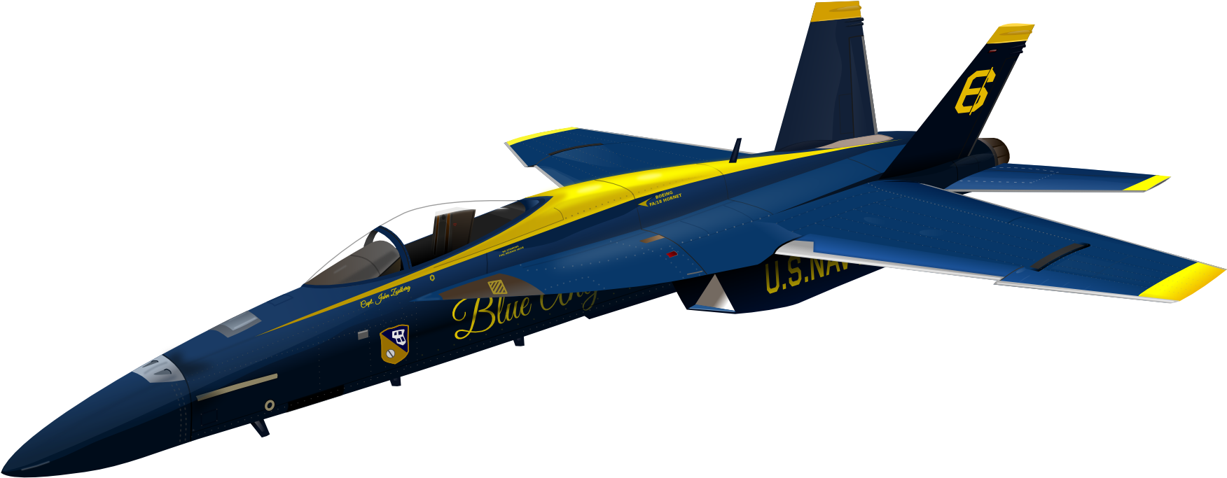 Blue_ Angels_ F18_ Hornet_ Illustration