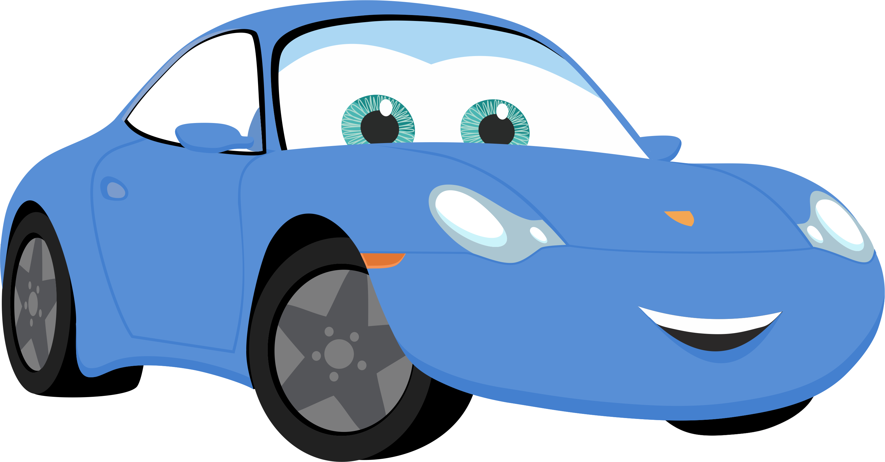 Blue_ Animated_ Car_ Character