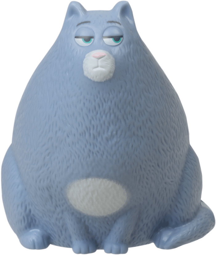 Blue Animated Cat Figure