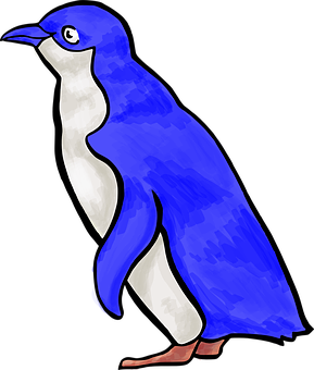 Blue Animated Penguin