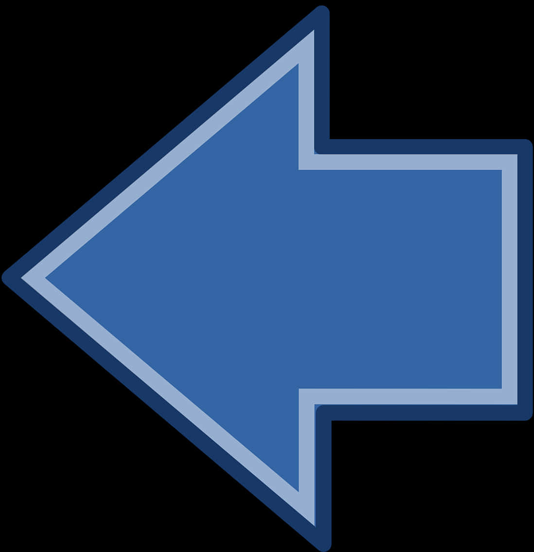 Blue Arrow Pointing Left