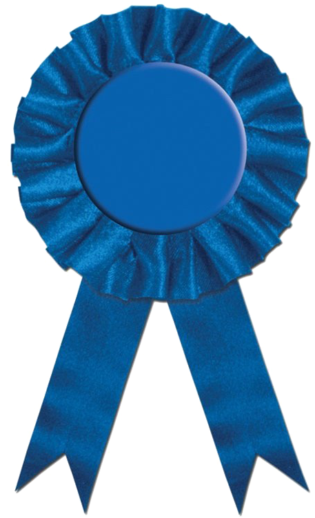 Blue Award Ribbon Blank Center