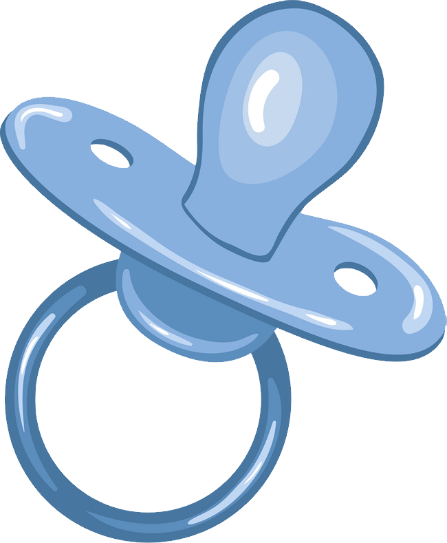 Blue Baby Pacifier Illustration