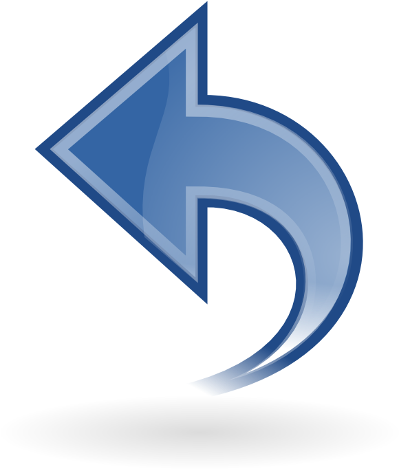 Blue Back Arrow Icon