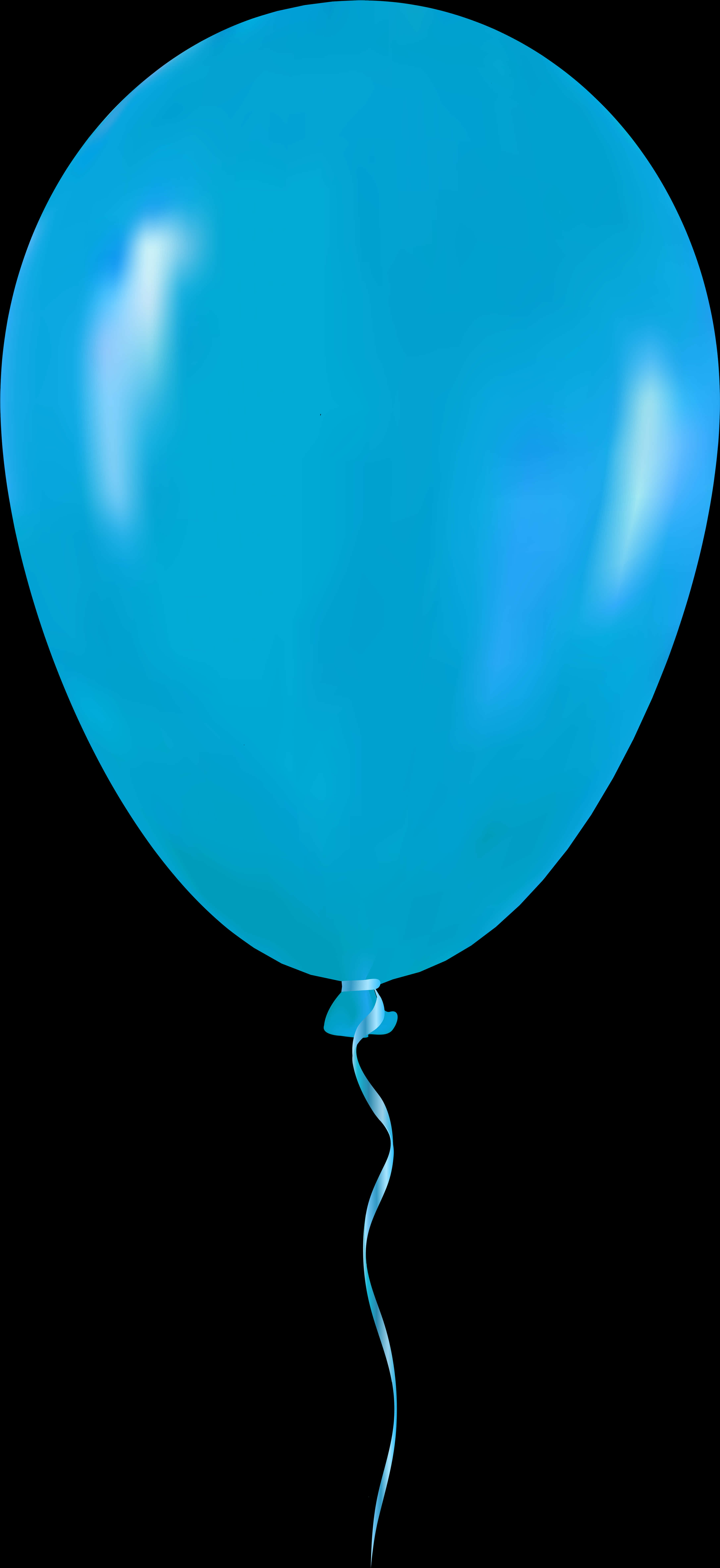 Blue Balloon Black Background