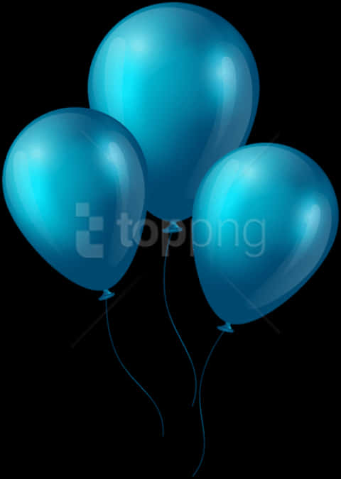 Blue Balloons Transparent Background