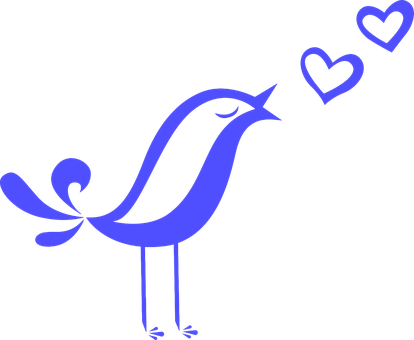 Blue Bird Love Graphic