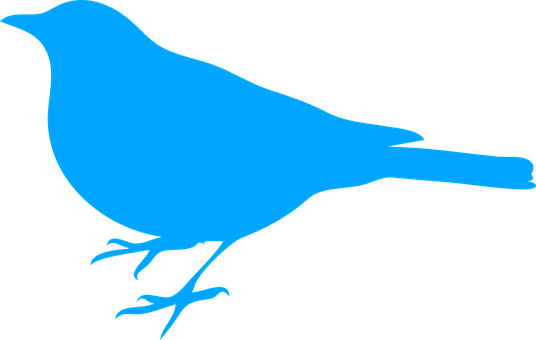 Blue Bird Silhouette Graphic