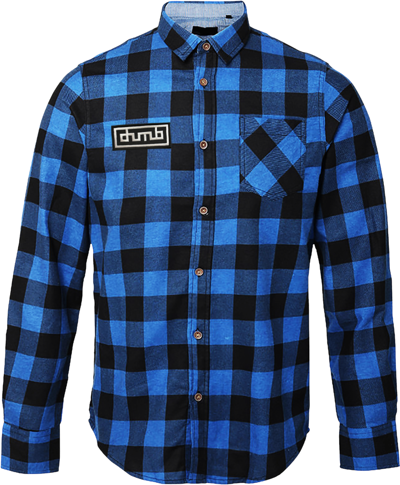 Blue Black Checked Casual Shirt