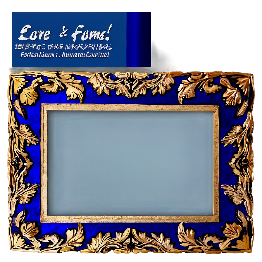 Blue Border Frame For Certificate Png 06202024