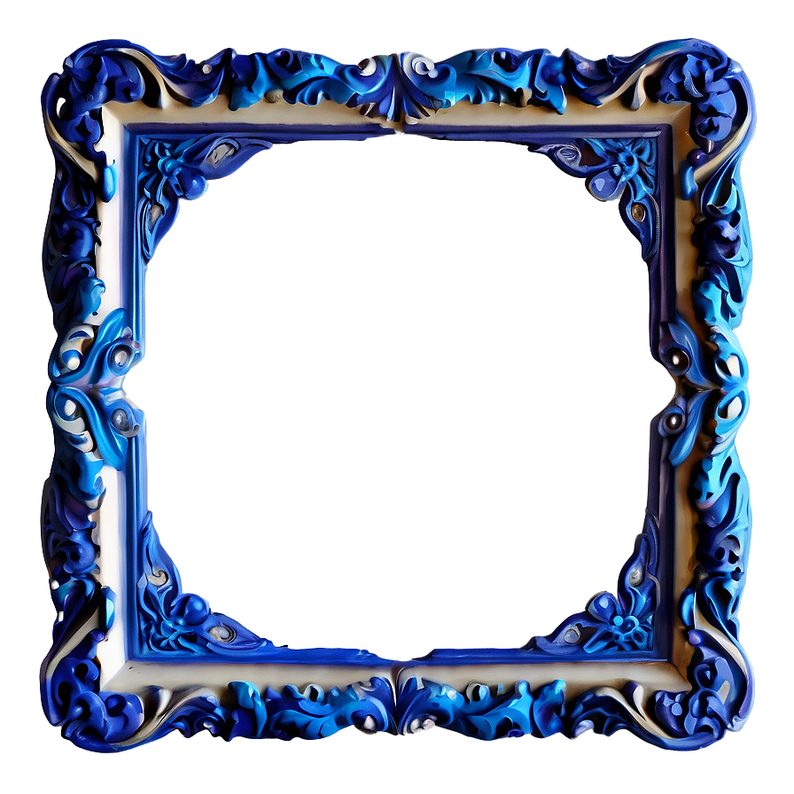 Blue Border Frame For Certificate Png 06202024