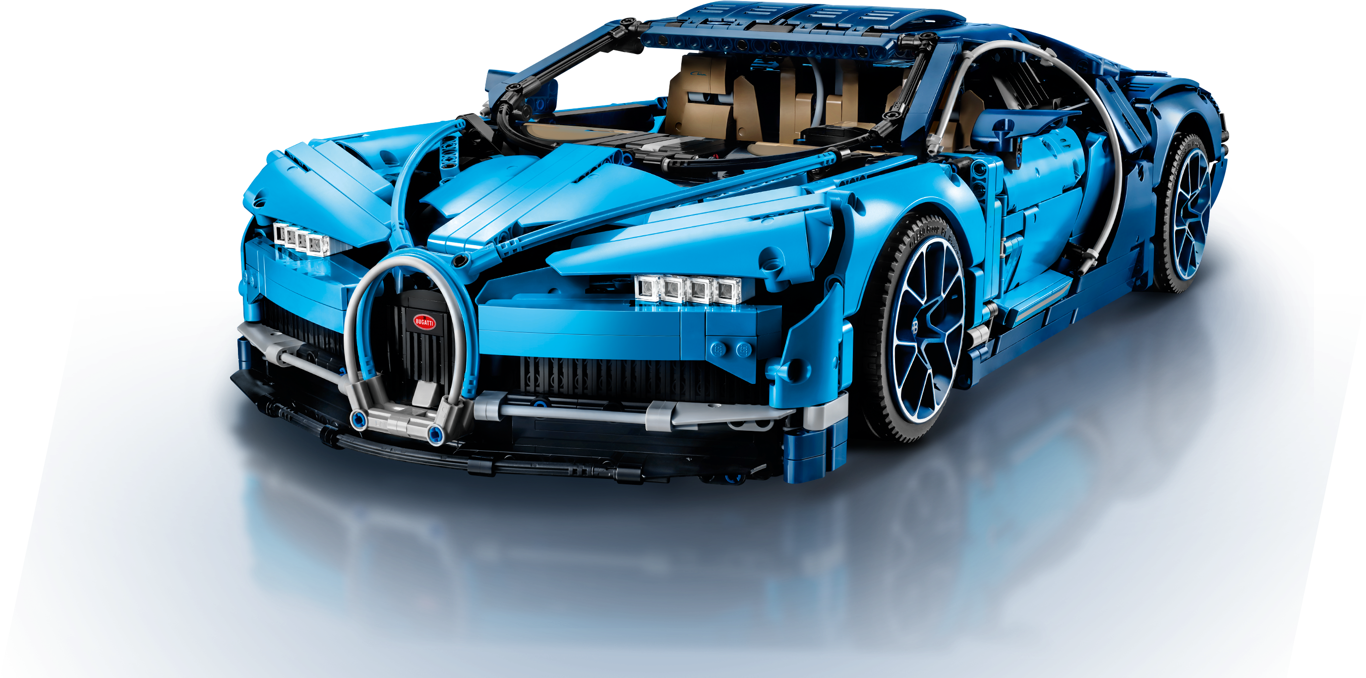 Blue Bugatti Lego Model