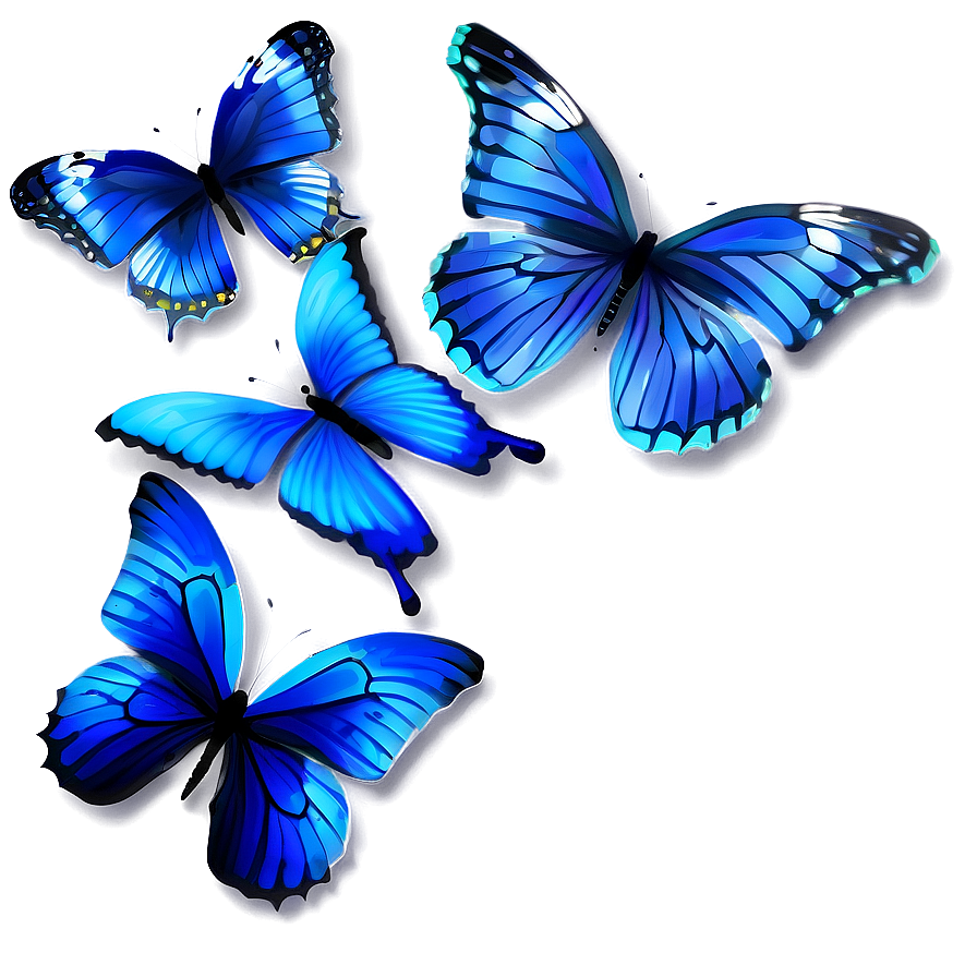 Blue Butterflies B