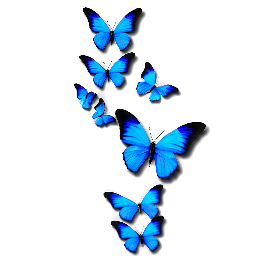 Blue Butterflies Background Png 55