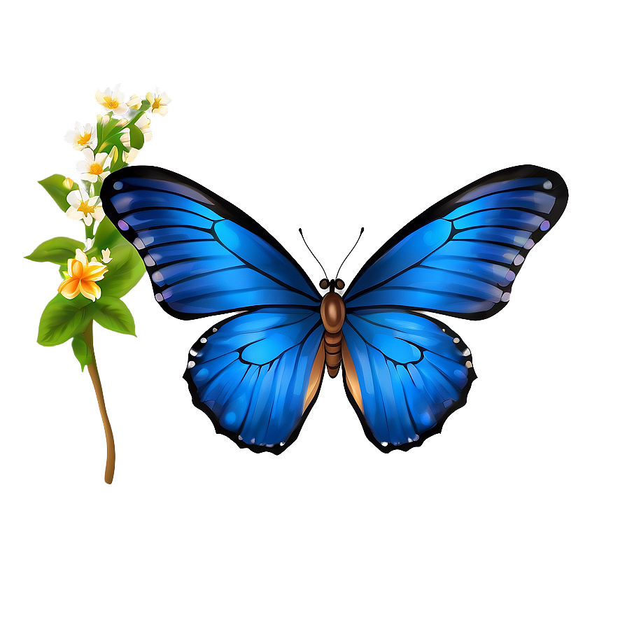 Blue Butterflies Clipart Png 06132024