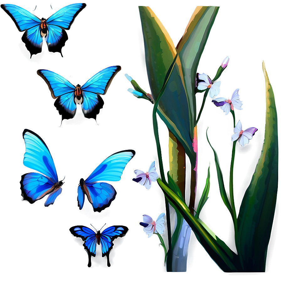 Blue Butterflies D