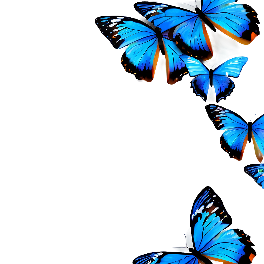 Blue Butterflies Png Vtb51