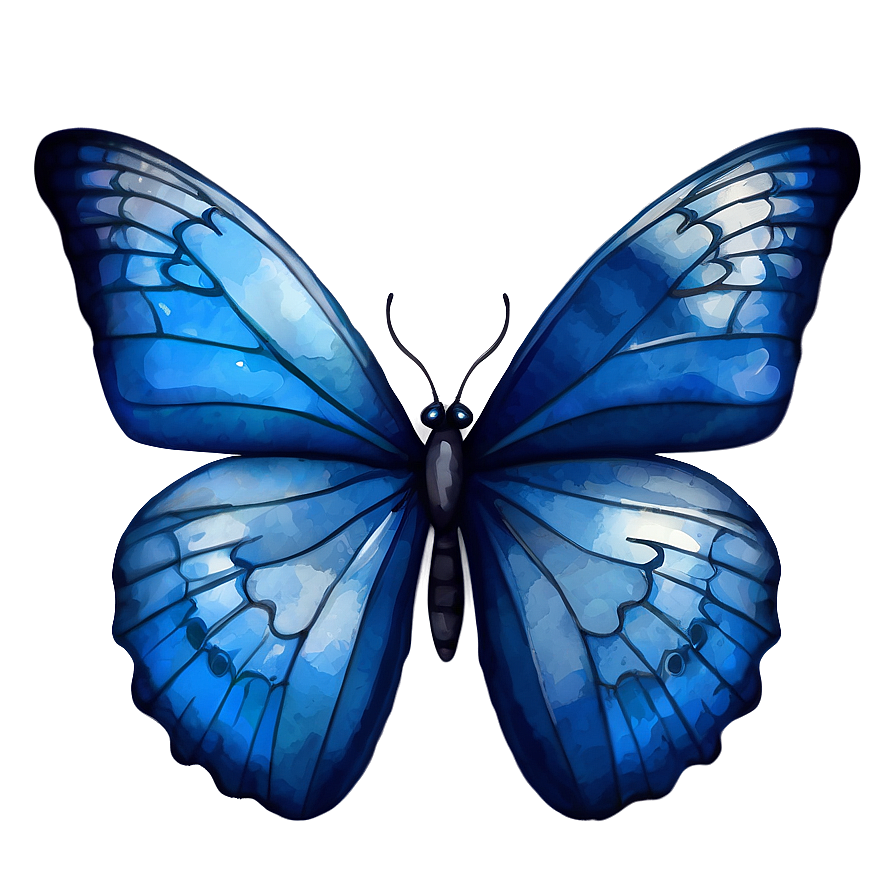 Blue Butterflies Watercolor Png Vaf6