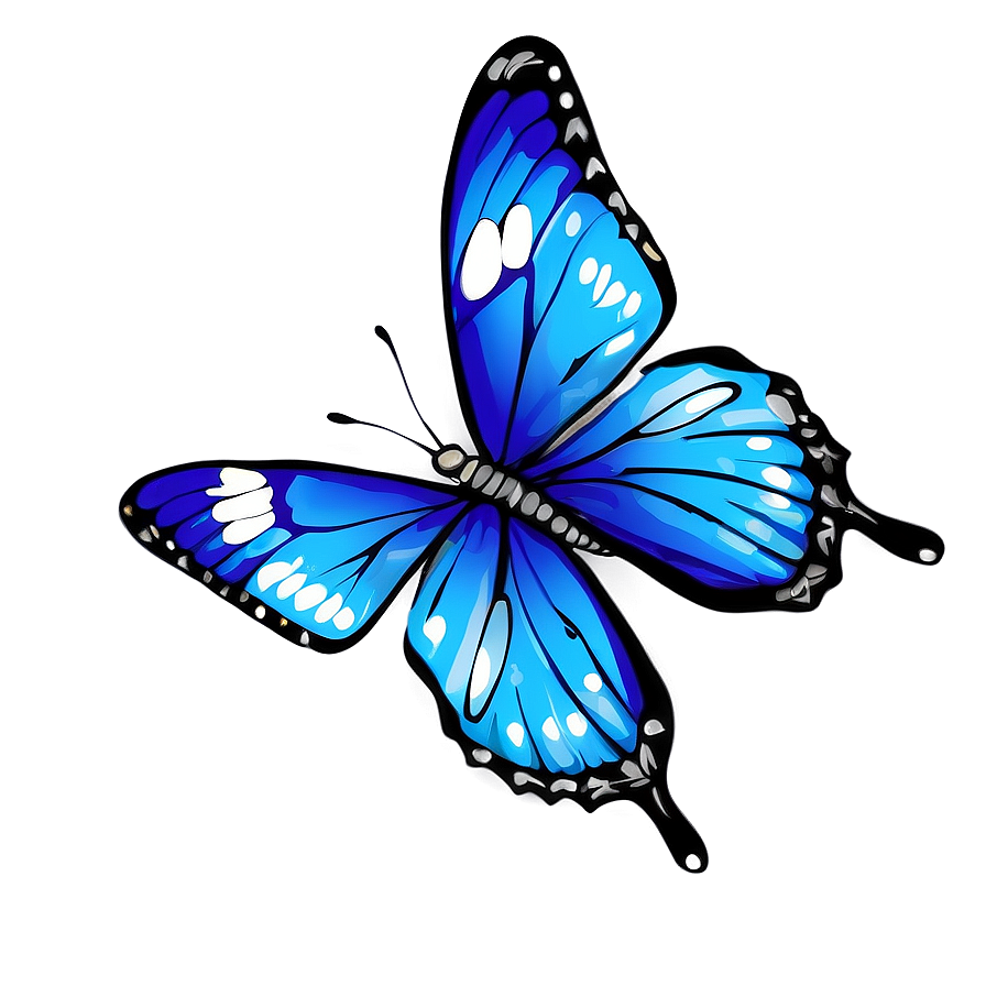 Blue Butterfly Clipart Png 05212024