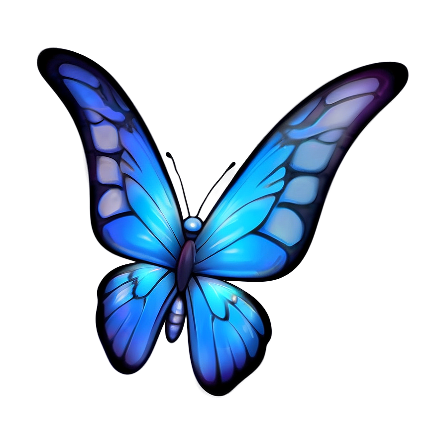 Blue Butterfly Emoji Png 85