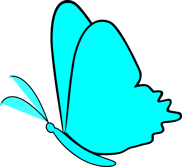 Blue Butterfly Silhouette