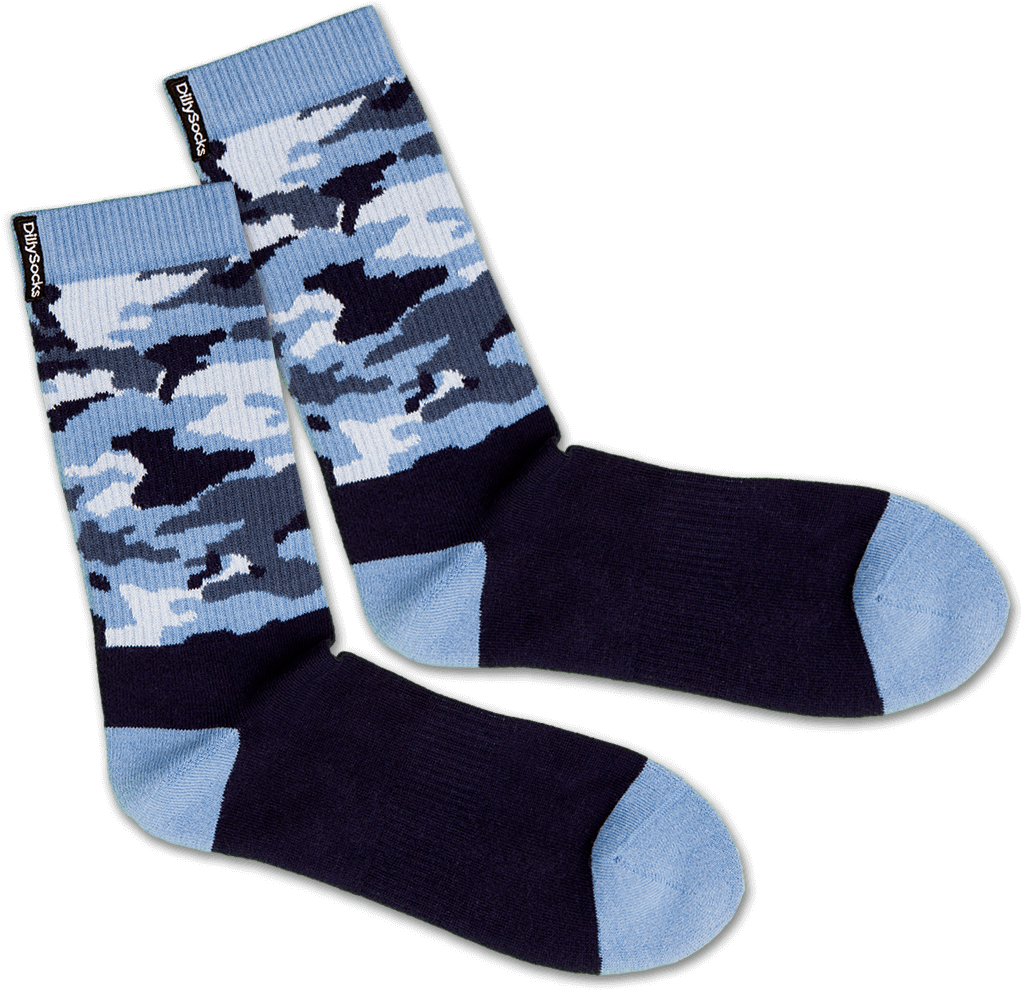 Blue Camouflage Socks