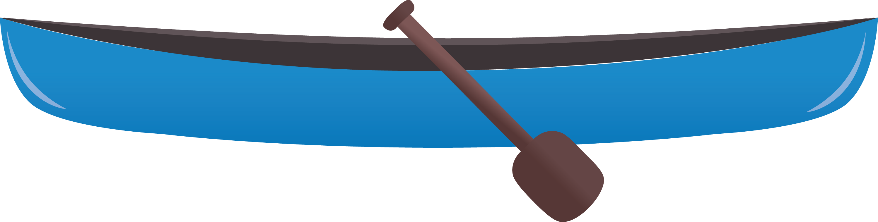 Blue Canoewith Paddle