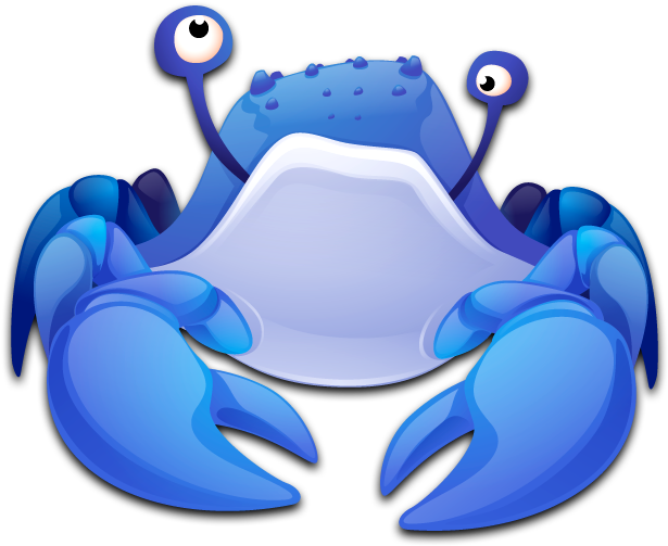 Blue_ Cartoon_ Crab_ Vector