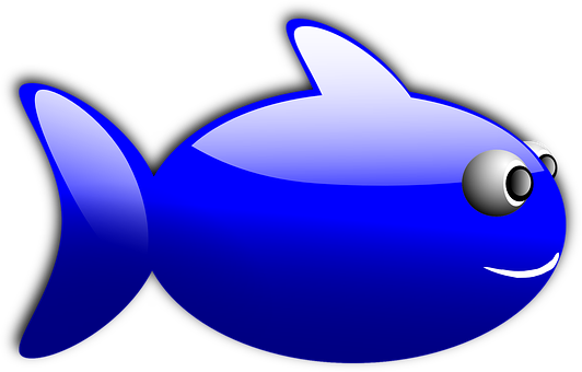 Blue Cartoon Fish