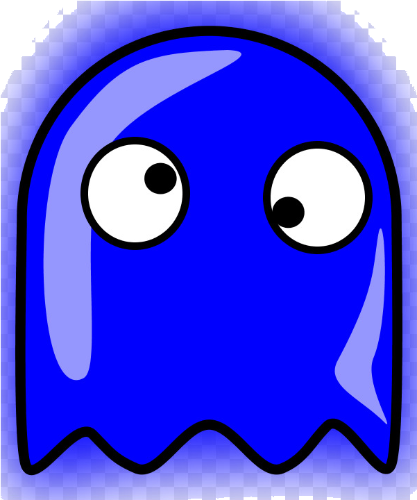 Blue Cartoon Ghost