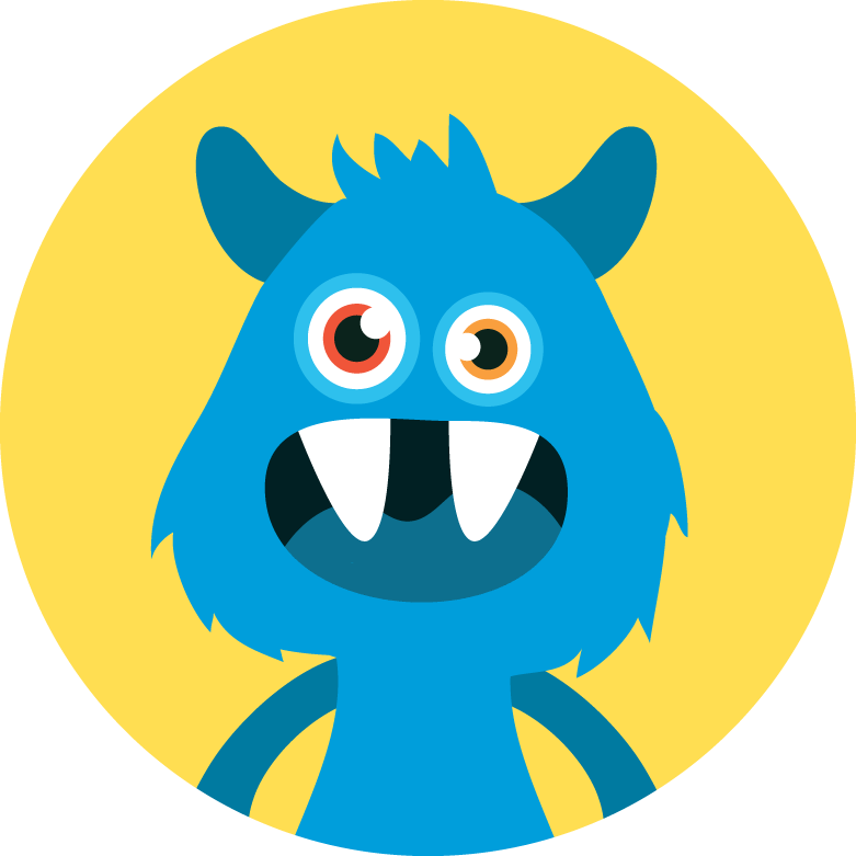 Blue Cartoon Monster Avatar