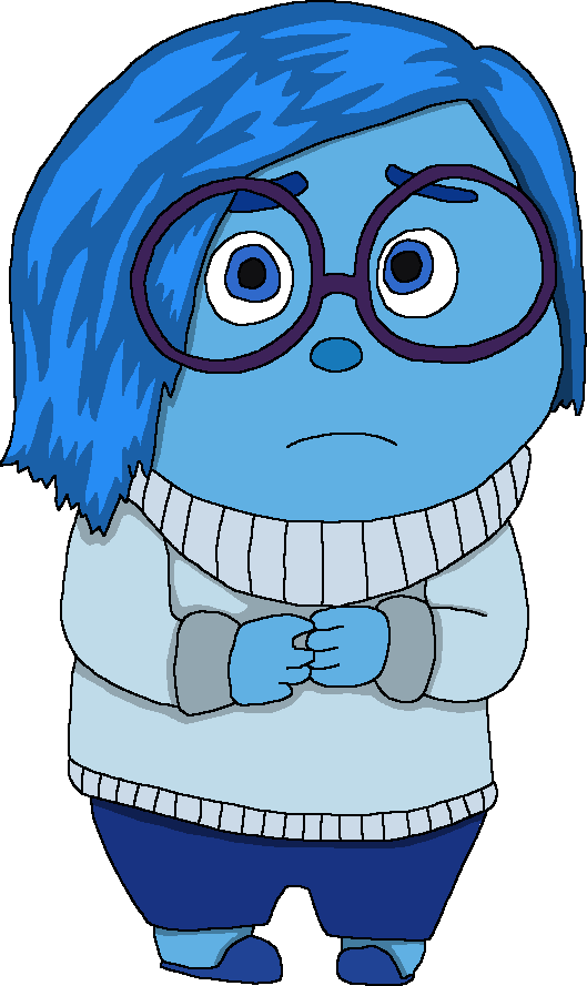 Blue Character Sadness Expression