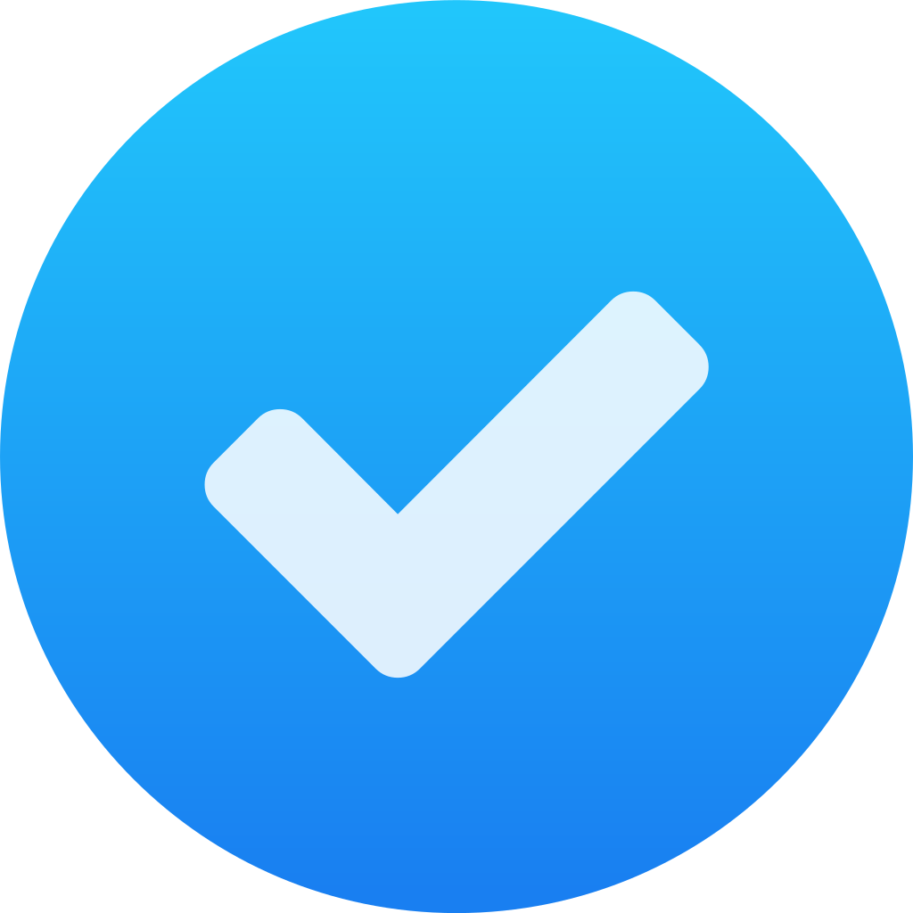 Blue Circle Checkmark Icon