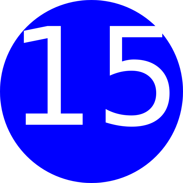 Blue Circle Number15