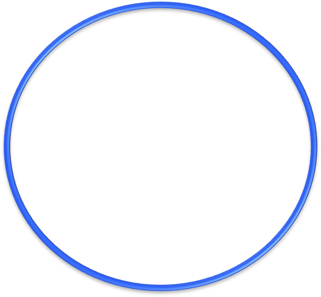 Blue Circle Outlineon Gray Background